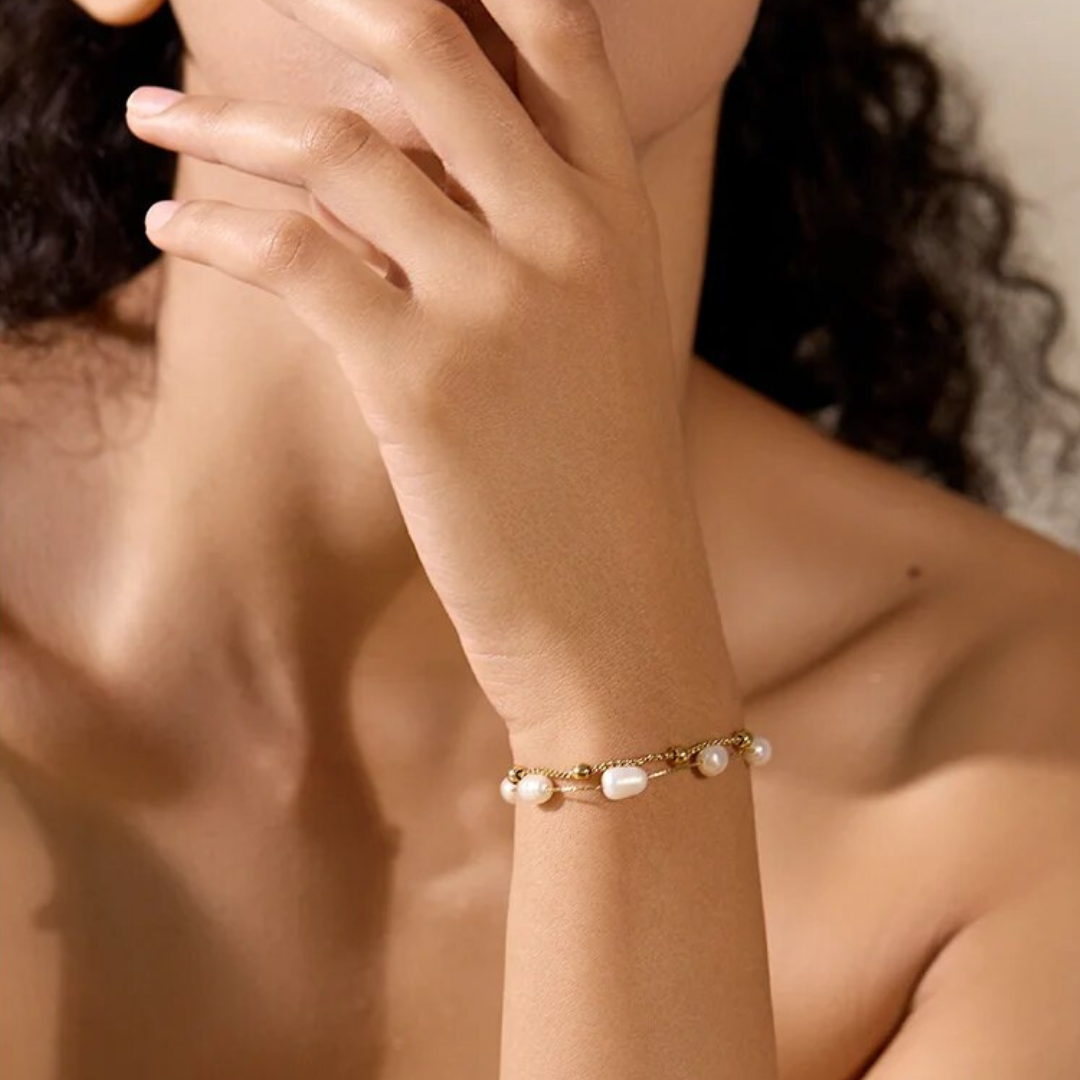 Double Pearl Armband